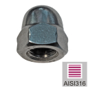 Kupak anya, rozsdamentes acél, AISI316, M10